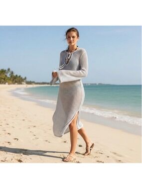 Swimsuit Beach Cover-Up Women's Size M Blue NWT
